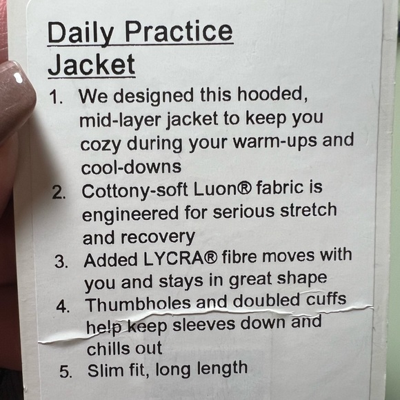 LULULEMON  Daily Practice Herringbone Slate Black Gray Light Hoodie W4166S - Picture 14 of 14